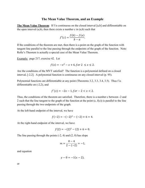 Image result for Mean Value Theorem with Rational Function