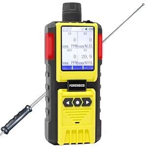 4 Gas Monitor by Forensics | Built-in Pump Multi Gas Meter | O2, CO ...