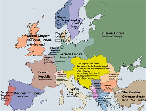 Map Europe 1914