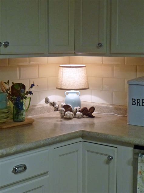 Cozy Kitchen Counter Decor with Lamp