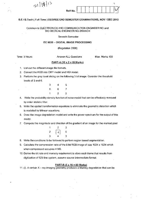 161-170 445 - Roll No. B B. .Tech ( Full Time ) DEGREE END SEMESTER ...