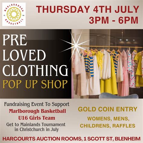 Pre-Loved Clothing Pop Up Shop, Harcourts Marlborough, Blenheim, 4 July ...