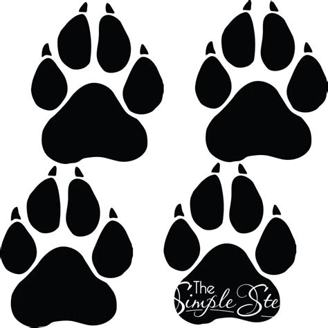 Cougar Paw Stencil