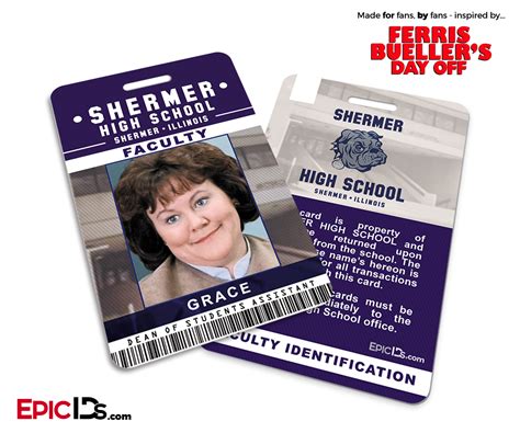 Ferris Bueller's Day Off Inspired Shermer High School Faculty ID - Gra ...