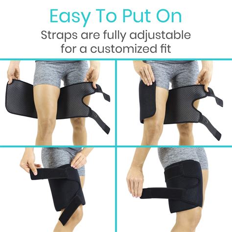 Buy Vive Thigh Brace Hamstring Wrap Compression Sleeve Trimmer - Support for Pulled Hamstring ...