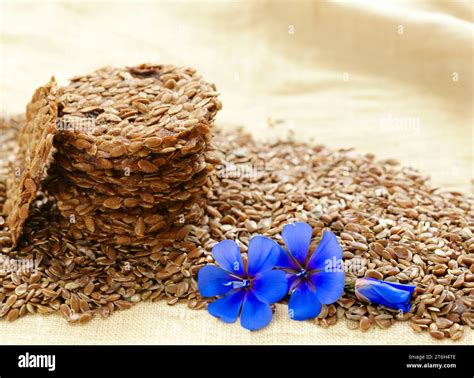 healthy eating flax seed crackers Stock Photo - Alamy