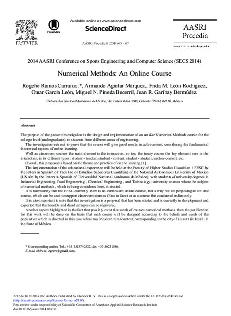 Image result for Numerical Methods Course