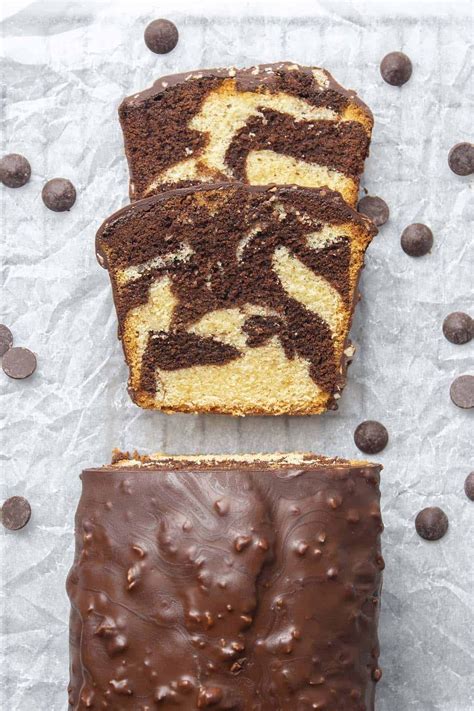 Chocolate swirled marble loaf cake – Artofit
