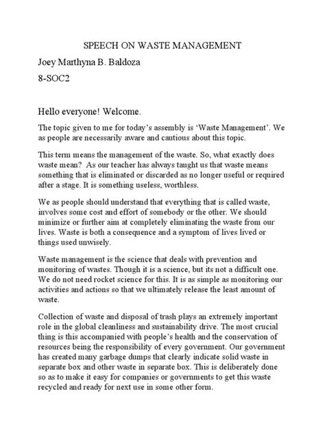 Image result for Solid Waste Management Advocacy Script