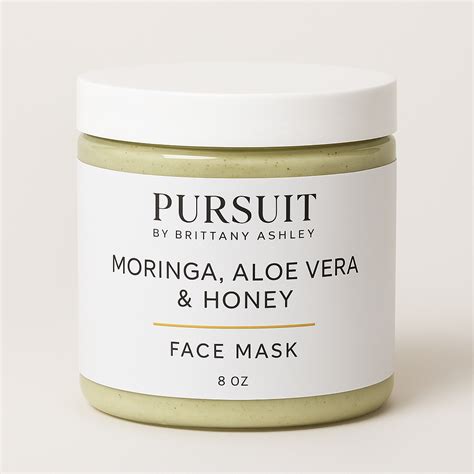 Moringa , Aloe Vera and Honey Face Mask 8 oz – Pursuit By Brittany Ashley