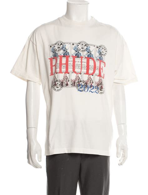 RHUDE Graphic Print Crew Neck T-Shirt - White T-Shirts, Clothing ...
