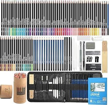 Corslet 110 Pc Sketching Kit for Artists | Drawing Pencils, A5 Sketch ...