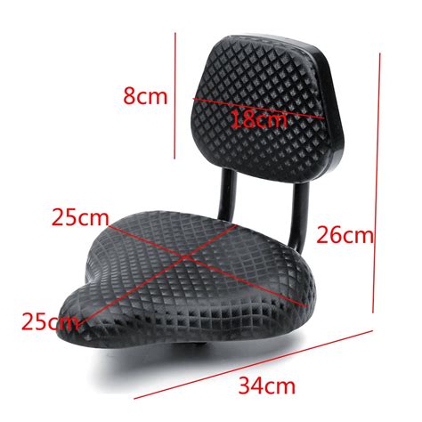 Buy Comfort Wide Bicycle Seat With Backrest Support, Bike Saddle With ...