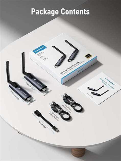 Lemorele Aluminum Wireless HDMI Transmitter and Receiver (Support APP ...