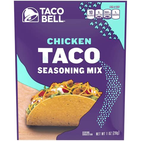Amazon.com : Taco Bell Chicken Taco Seasoning Mix (1 oz Packets, Pack ...