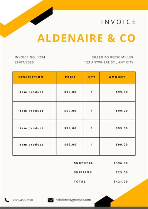 Image result for Invoice HTML-Format
