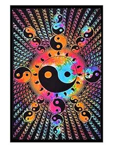 Doraya Psychedelic Ying Yang Tie Dye Mandala Tapestry Hippie Hippy ...