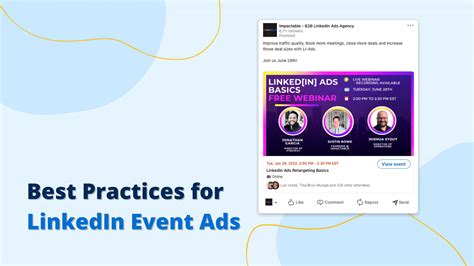 Best Practices for LinkedIn Event Ads - IMPACTABLE