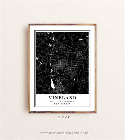 Vineland New Jersey Map Vineland NJ Map Vineland City Map - Etsy