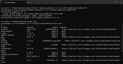 Installing OpenCV Python 3.9 in Anaconda 的图像结果