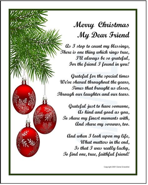 Merry christmas friend poem digital download christmas gift etsy – Artofit