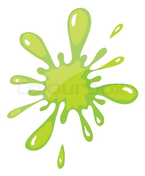 a green color splash | Stock vector | Colourbox
