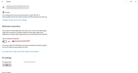 Image result for Metered Connection Pop Up