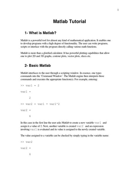 Image result for MATLAB Tutorial PDF