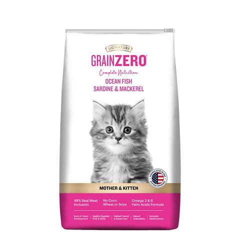 Grain Zero Ocean Fish, Sardine, and Mackerel Kitten Dry Cat Food 1.2kg ...