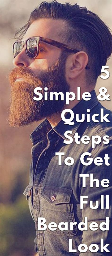 Bearded look-5 steps away from getting the perfect beard.