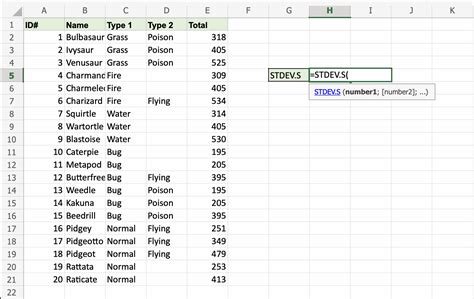 Image result for How to Do Standard Deviation On Excel Stdev.s
