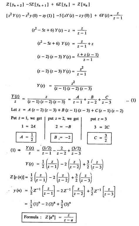 Image result for Difference Equations Z Transform Formula