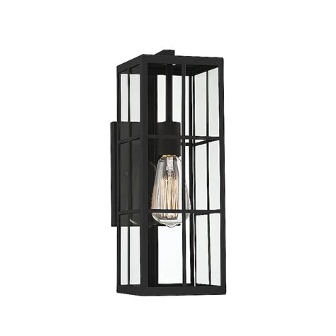 Savoy House Ericson 1-Light 16-in H Matte Black LED Outdoor Wall Light ...