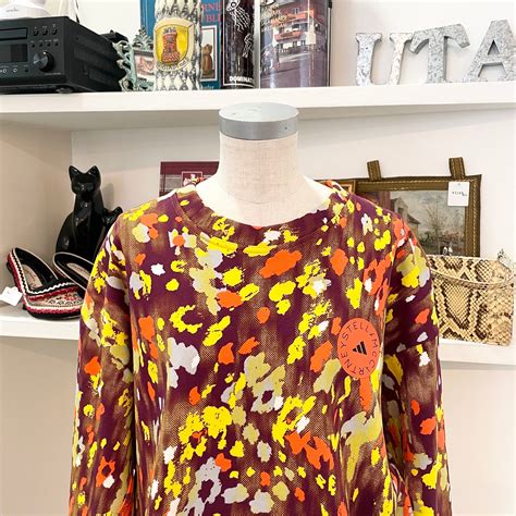 STELLA McCARTNEY/sweat/dropping/yellow/orange/ステラマッカートニー/スウェット/ドロッピング柄 ...