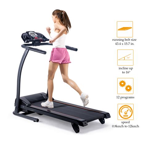 Foldable Motorized Treadmill Fitness Health Running Machine Equipment ...