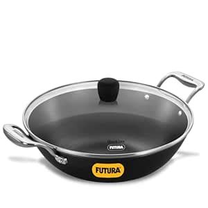 Hawkins Futura Ironman Slim Cast Iron 4 Litre Kadhai with Glass Lid ...