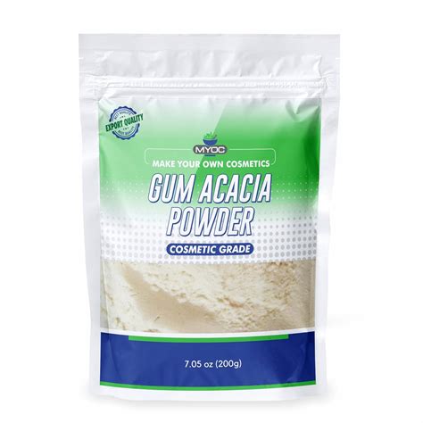 Myoc Gum Arabic (Acacia) Powder – 200 gm, Pure Original Ingredients Gum ...