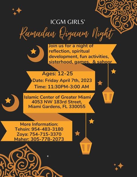 ICGM Girls Qiyaam 2023, Islamic Center of Greater Miami-Masjid Miami ...