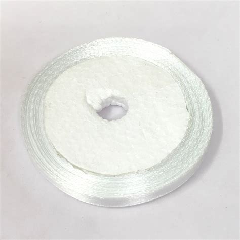 6.5mm (Quarter Inch) White Satin Ribbon (009) – Anokhiada.com