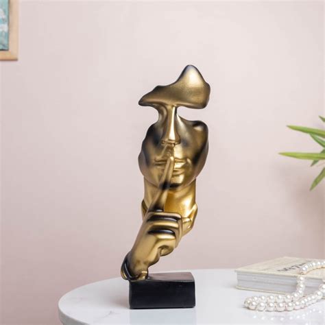 Home Décor - Modern Art Resin Decor Object Gold 10.5 Inch For Living ...