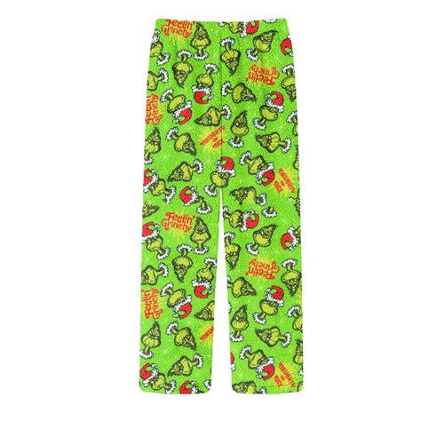 Grinch Pants For Women Cozy Kids' Holiday Pajama Pants Soft Fleece ...