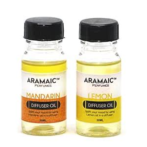 Aramaic COMBO PACK | PACK OF 2 | DIFFUSER OIL | LEMON | MANDARIN | 30ML ...