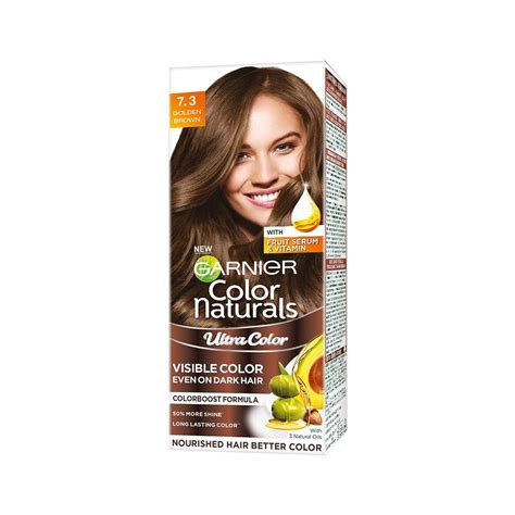 Buy Garnier Color Naturals Ultra Shade 7.3 Golden Brown Hair Color at ...