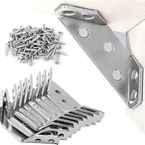 EISNZLAN 10 Pcs Universal Stainless Steel Furniture Corner Connectors ...