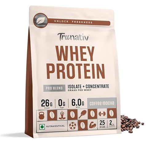 Trunativ Pro Blend Whey Protein Powder Isolate & Concentrate | 100% ...