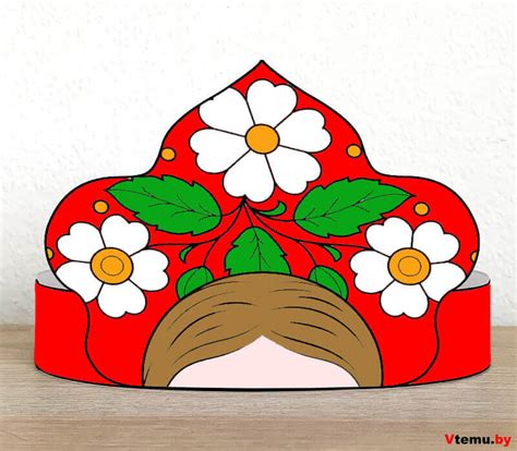 Кокошник из бумаги своими руками (распечатать шаблоны)