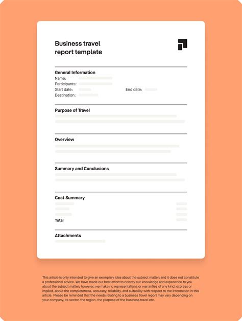 Free Business Trip Report Template - Free Printable Holdings