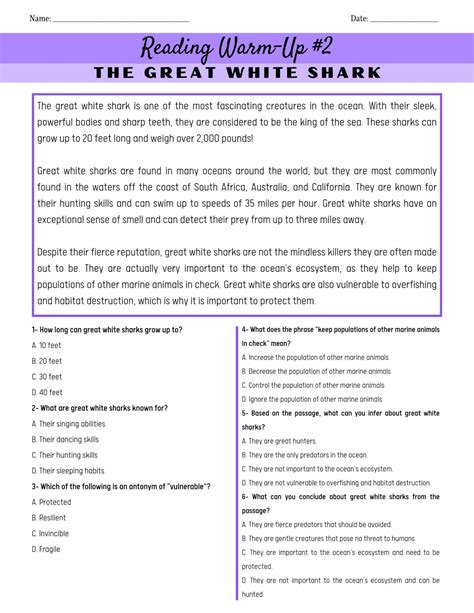 Pasajes De Comprensión Lectora De Tercer Grado