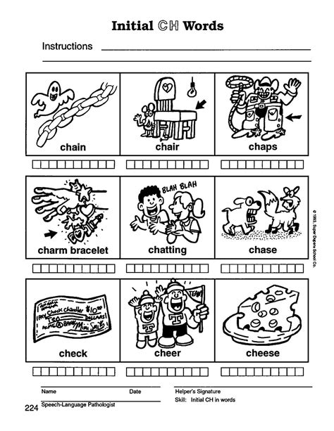 Speech Therapy with Miss Nicole: CH initial words