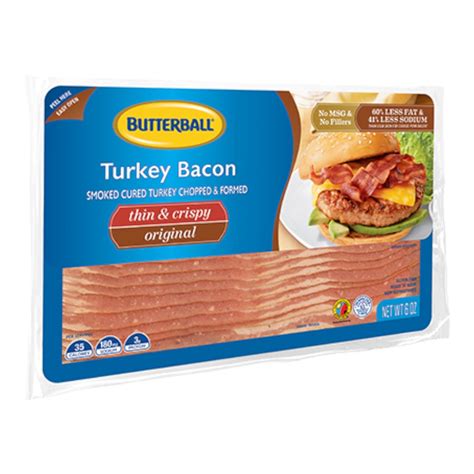 BACON TURKEY THIN & CRISPY ORIGINAL 6 OZ BUTTERBALL– Super Barú Online